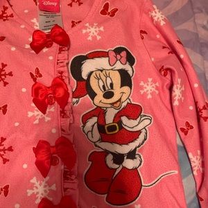 Minnie Mouse button down pajamas sz 4t